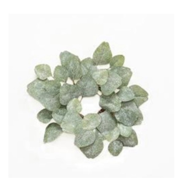 *Frosted Dollar Eucalyptus Candle Ring, 3.5” - Picture 8 of 15